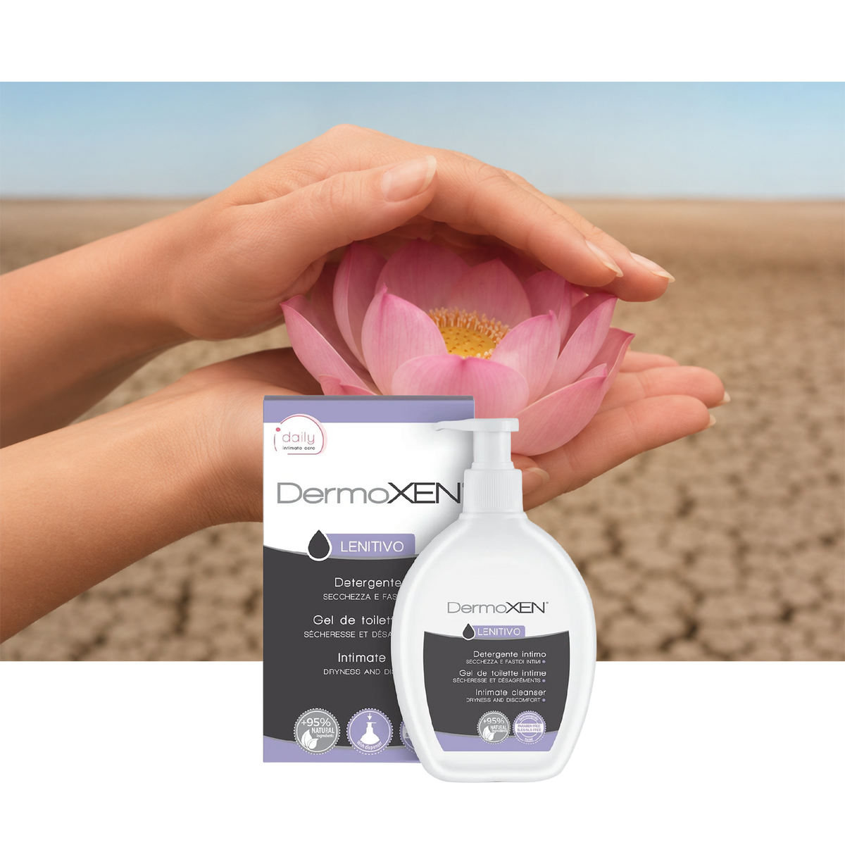DermoXEN Lenitivo Łagodzący Płyn do Higieny Intymnej dla Kobiet | 200 ml