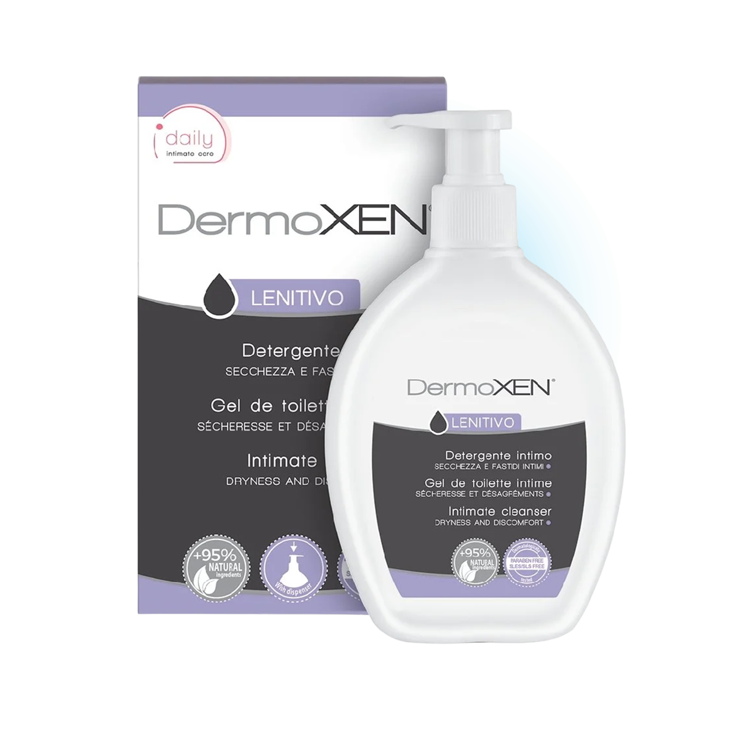 DermoXEN Lenitivo Łagodzący Płyn do Higieny Intymnej dla Kobiet | 200 ml