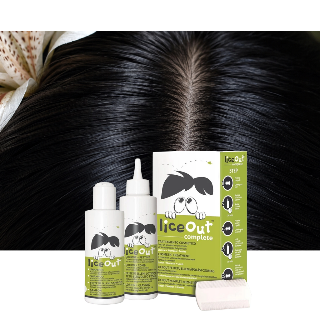 LiceOut Complete Zestaw Przeciw Wszom: Lotion 125 ml + Szampon 125 ml + Grzebień